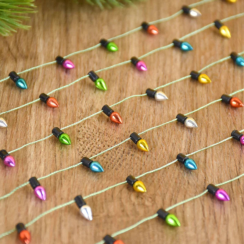 5M/roll Colorful Bulbs String Garland Christmas Home Decorations