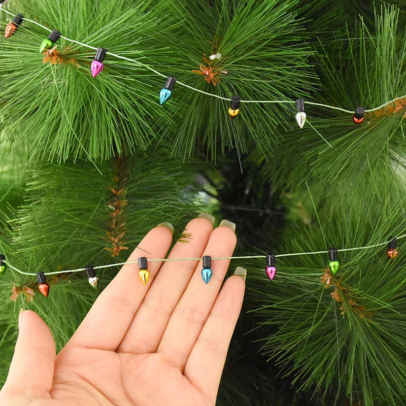 5M/roll Colorful Bulbs String Garland Christmas Home Decorations